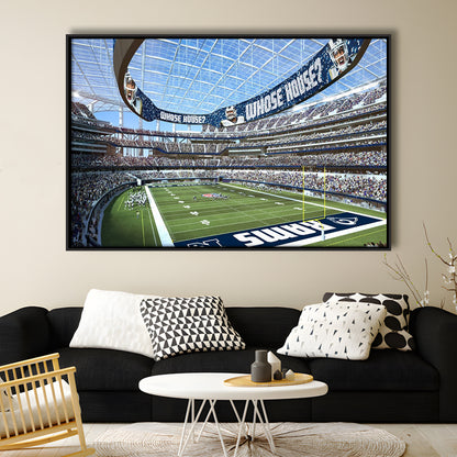 Economics Sports Stadium, Stadium Canvas, Sport Art, Framed Canvas Print Wall Art, Floating Frame