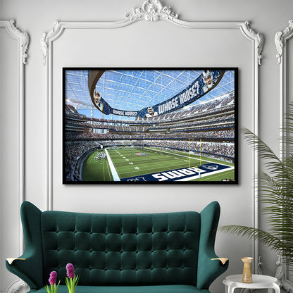 Economics Sports Stadium, Stadium Canvas, Sport Art, Gift for him, Framed Art Print Wall Decor, Picture Framed
