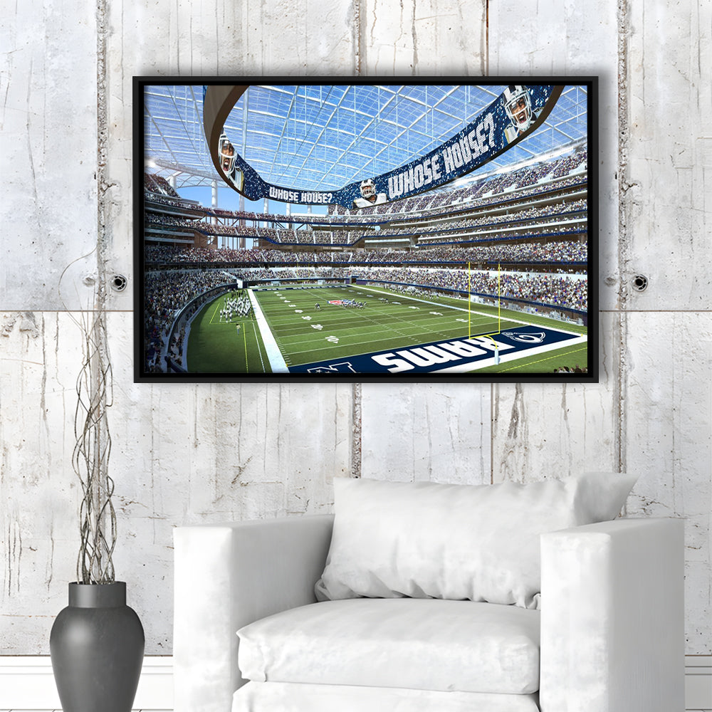 Economics Sports Stadium, Stadium Canvas, Sport Art, Framed Canvas Print Wall Art, Floating Frame