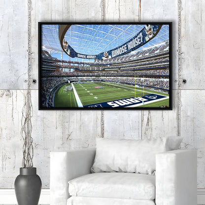 Economics Sports Stadium, Stadium Canvas, Sport Art, Framed Canvas Print Wall Art, Floating Frame