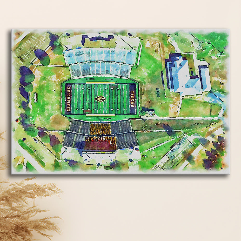 Eddie Robinson Painting Stadium Watercolor, Grambling Louisiana, Sport Art, Gifts for him, Canvas Print Wall Art