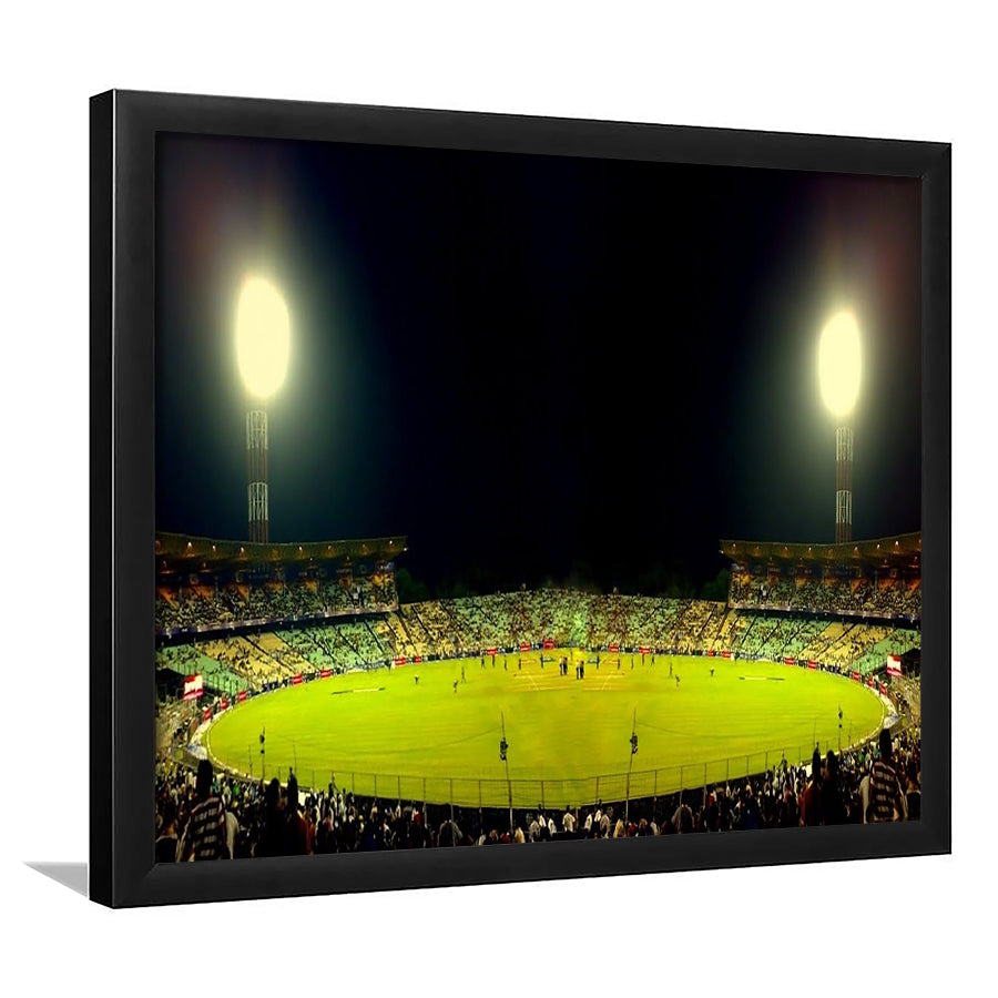 Eden Garden Cricket Ground, Stadium Canvas, Sport Art, Gift for him, Framed Art Print Wall Decor, Picture Framed