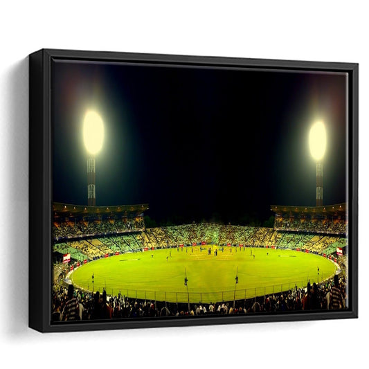 Eden Garden Cricket Ground, Stadium Canvas, Sport Art, Framed Canvas Print Wall Art, Floating Frame