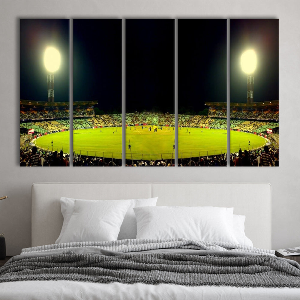 Eden Garden Cricket Ground, Stadium Canvas, Sport Art, 5 Panel B, Extra Large Canvas, Canvas Print Wall Art
