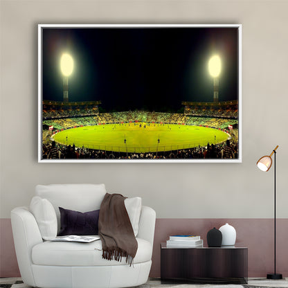Eden Garden Cricket Ground, Stadium Canvas, Sport Art, Framed Canvas Print Wall Art, Floating Frame