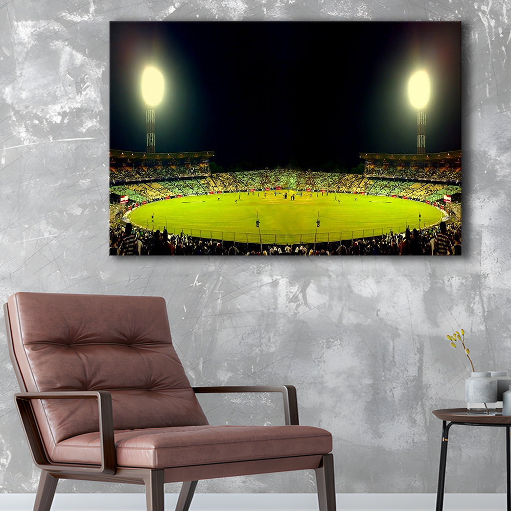 Eden Garden Cricket Ground, Stadium Canvas, Sport Art, Gift for him, Man Cave Decor, Art Print, Canvas Print Wall Art
