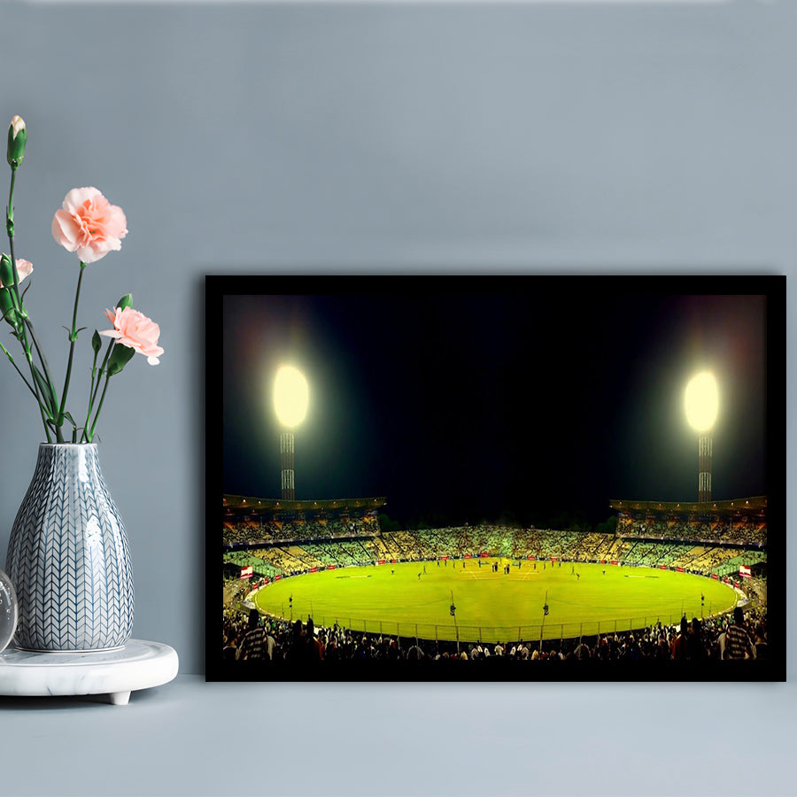 Eden Garden Cricket Ground, Stadium Canvas, Sport Art, Gift for him, Framed Art Print Wall Decor, Picture Framed