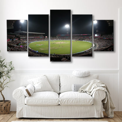 Eden Gardens in Kolkata, Stadium Canvas, Sport Art, Gift for him, 5 Panel, Large Canvas, Canvas Print Wall Art