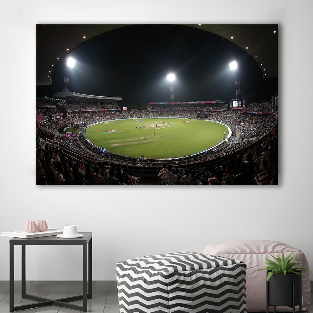 Eden Gardens in Kolkata, Stadium Canvas, Sport Art, Gift for him, Man Cave Decor, Art Print, Canvas Print Wall Art
