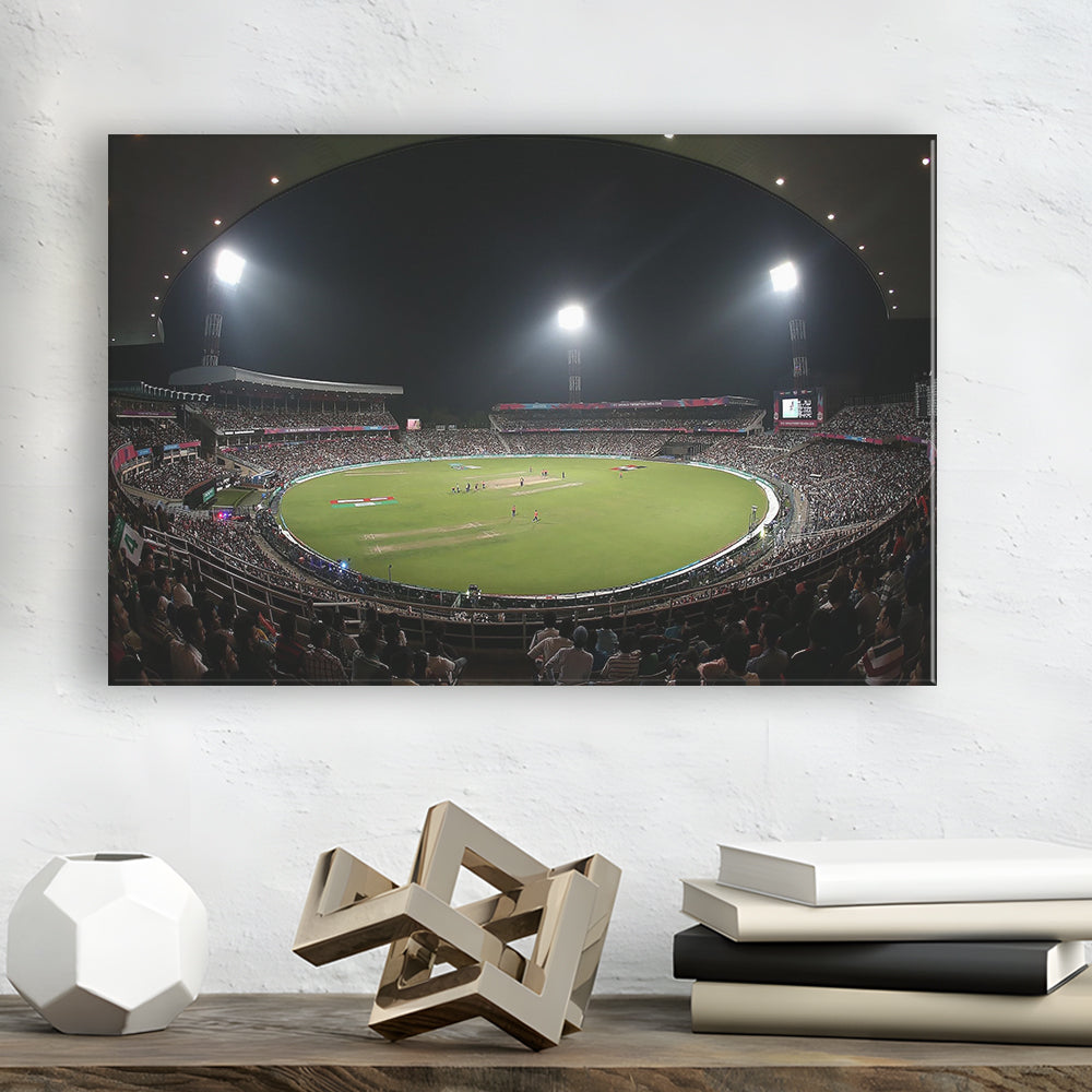 Eden Gardens in Kolkata, Stadium Canvas, Sport Art, Gift for him, Man Cave Decor, Art Print, Canvas Print Wall Art