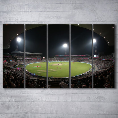 Eden Gardens in Kolkata, Stadium Canvas, Sport Art, 5 Panel B, Extra Large Canvas, Canvas Print Wall Art