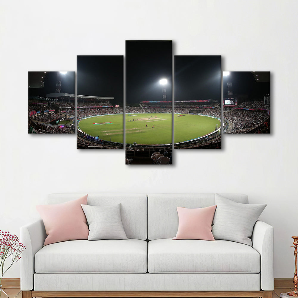 Eden Gardens in Kolkata, Stadium Canvas, Sport Art, Gift for him, 5 Panel, Large Canvas, Canvas Print Wall Art