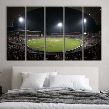 Eden Gardens in Kolkata, Stadium Canvas, Sport Art, 5 Panel B, Extra Large Canvas, Canvas Print Wall Art
