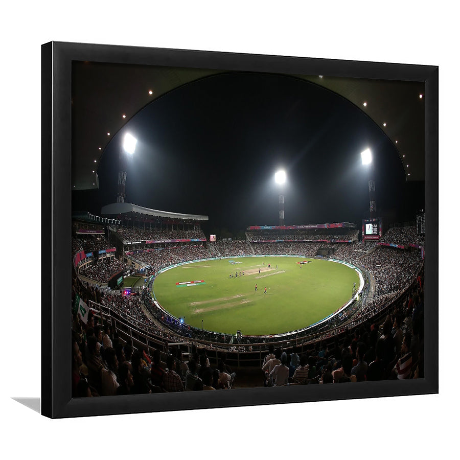 Eden Gardens in Kolkata, Stadium Canvas, Sport Art, Gift for him, Framed Art Print Wall Decor, Picture Framed