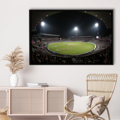 Eden Gardens in Kolkata, Stadium Canvas, Sport Art, Framed Canvas Print Wall Art, Floating Frame