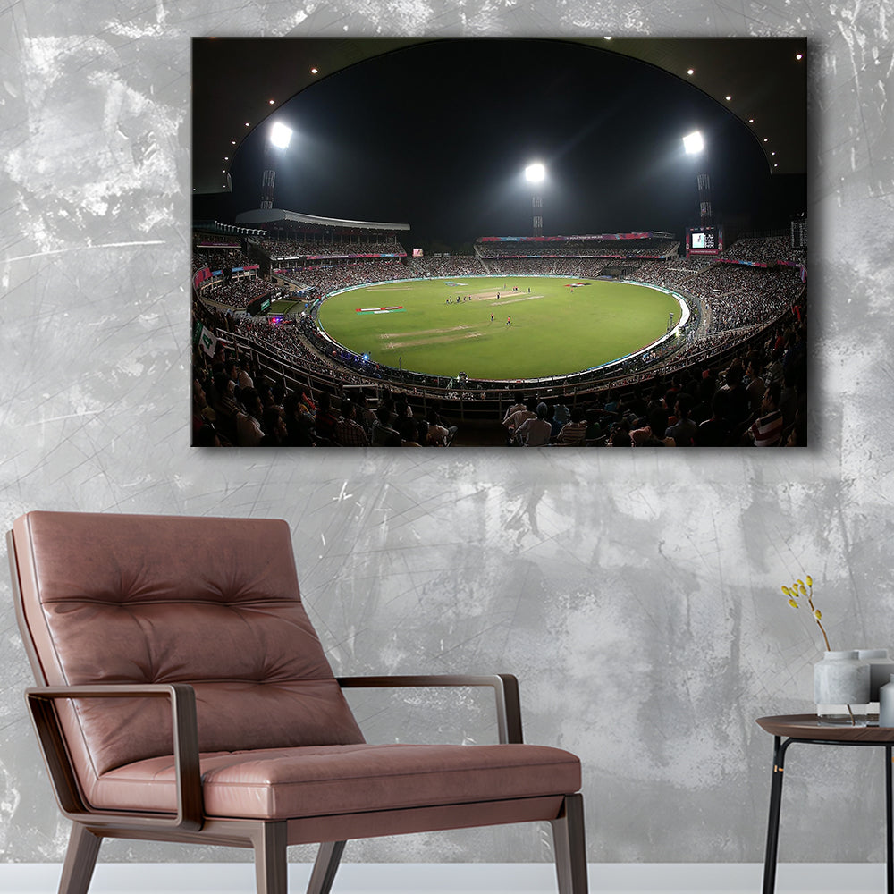 Eden Gardens in Kolkata, Stadium Canvas, Sport Art, Gift for him, Man Cave Decor, Art Print, Canvas Print Wall Art