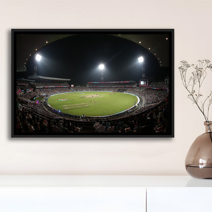Eden Gardens in Kolkata, Stadium Canvas, Sport Art, Framed Canvas Print Wall Art, Floating Frame
