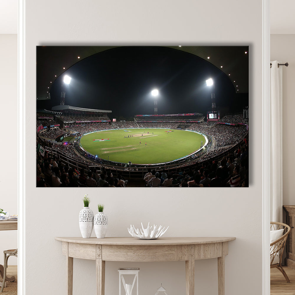 Eden Gardens in Kolkata, Stadium Canvas, Sport Art, Gift for him, Man Cave Decor, Art Print, Canvas Print Wall Art