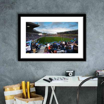Eden Park New Zealand, Stadium Canvas, Sport Art, Gift for him, White Border Framed Art Print Wall Decor