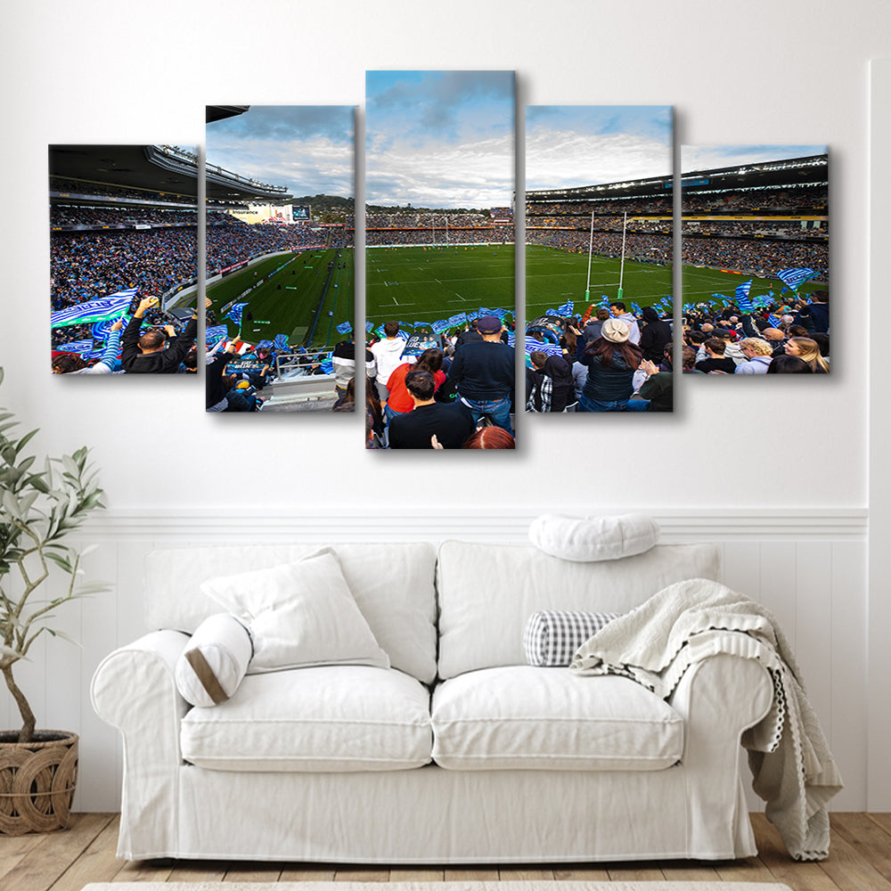 Eden Park New Zealand, Stadium Canvas, Sport Art, Gift for him, 5 Panel, Large Canvas, Canvas Print Wall Art