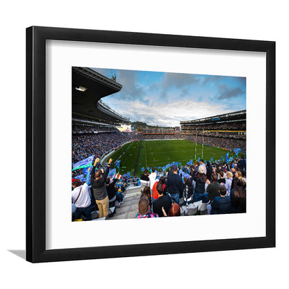 Eden Park New Zealand, Stadium Canvas, Sport Art, Gift for him, White Border Framed Art Print Wall Decor
