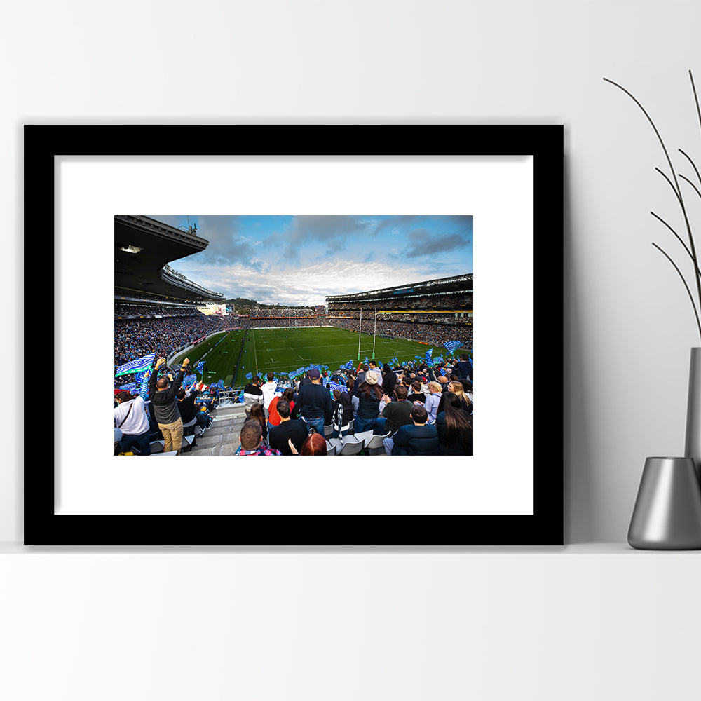 Eden Park New Zealand, Stadium Canvas, Sport Art, Gift for him, White Border Framed Art Print Wall Decor