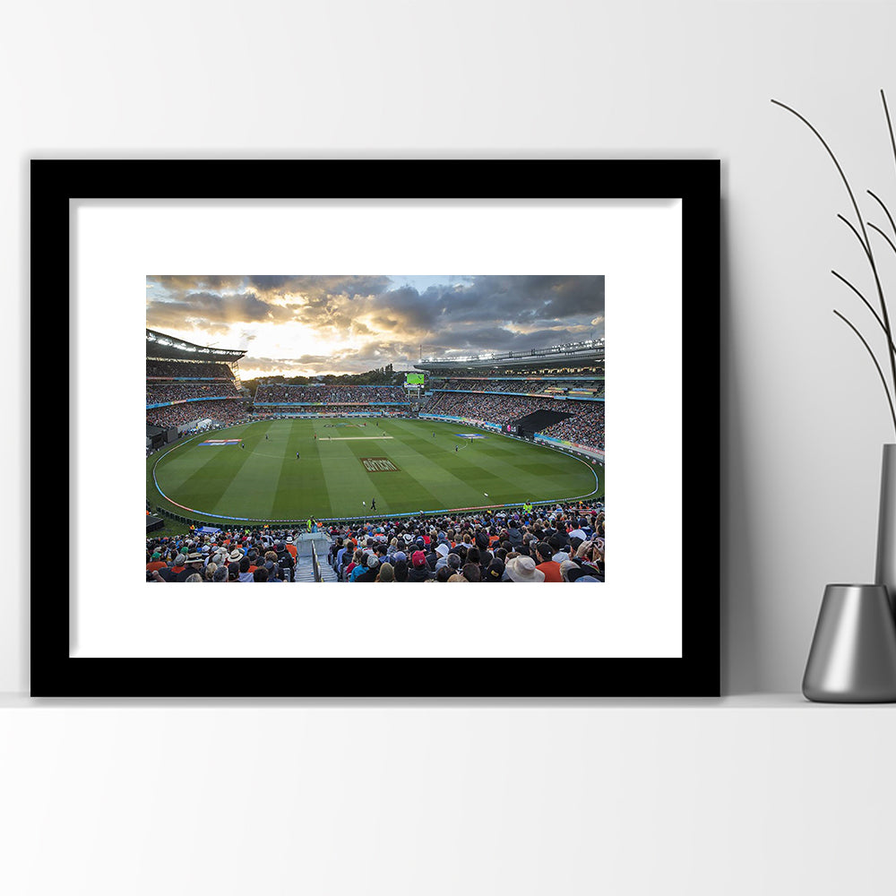 Eden Park, Stadium Canvas, Sport Art, Gift for him, White Border Framed Art Print Wall Decor
