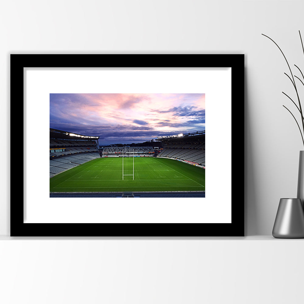 Eden Park Stadium, Stadium Canvas, Sport Art, Gift for him, White Border Framed Art Print Wall Decor
