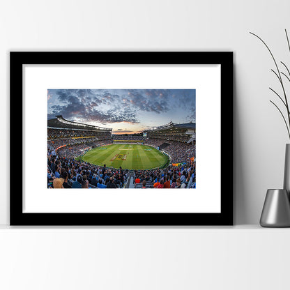 Eden Park in Auckland New Zealand, Stadium Canvas, Sport Art, Gift for him, White Border Framed Art Print Wall Decor