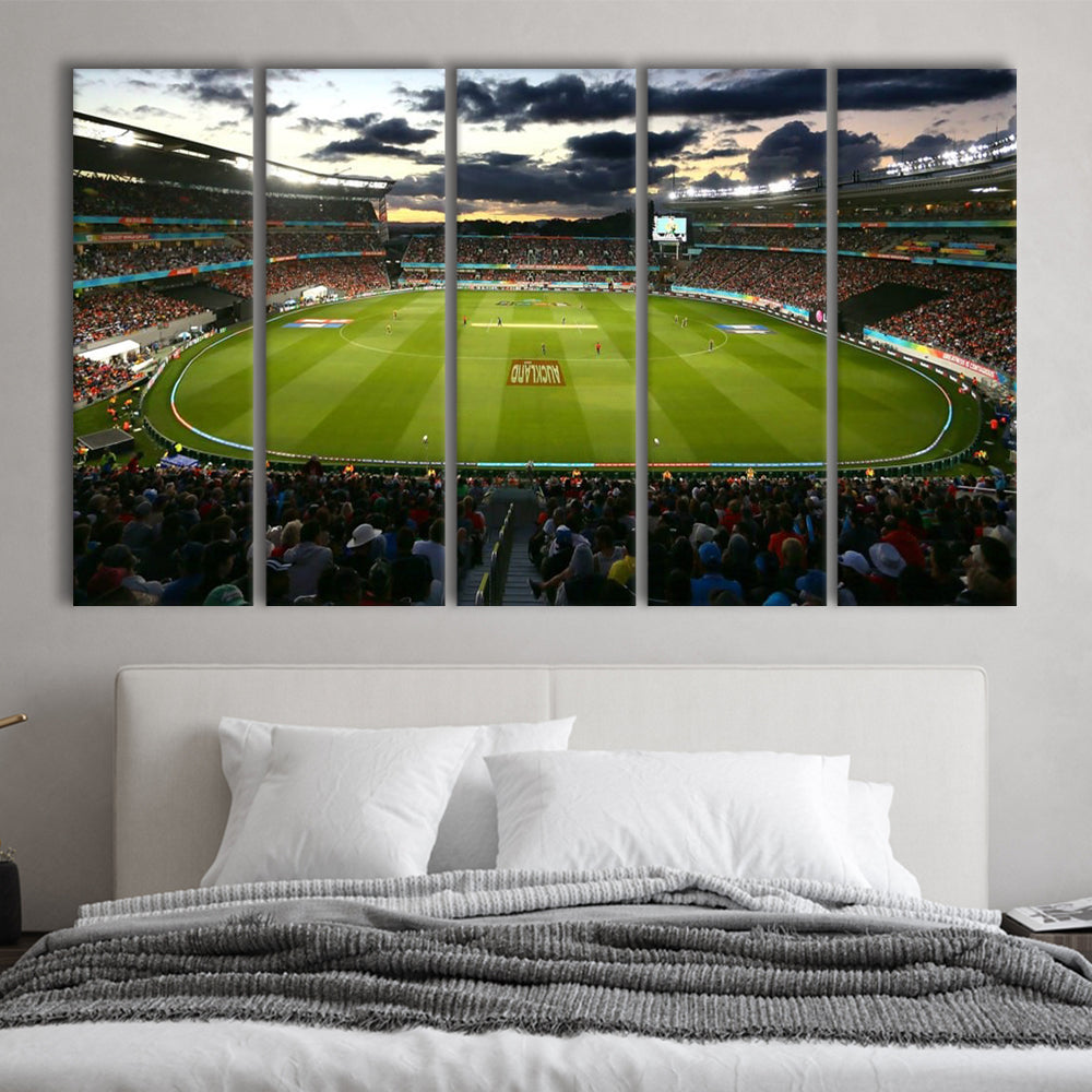 Eden Park in Auckland, Stadium Canvas, Sport Art, 5 Panel B, Extra Large Canvas, Canvas Print Wall Art