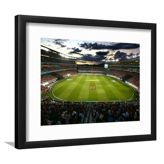 Eden Park in Auckland, Stadium Canvas, Sport Art, Gift for him, White Border Framed Art Print Wall Decor