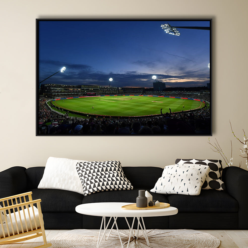 Edgbaston Stadium, Stadium Canvas, Sport Art, Framed Canvas Print Wall Art, Floating Frame