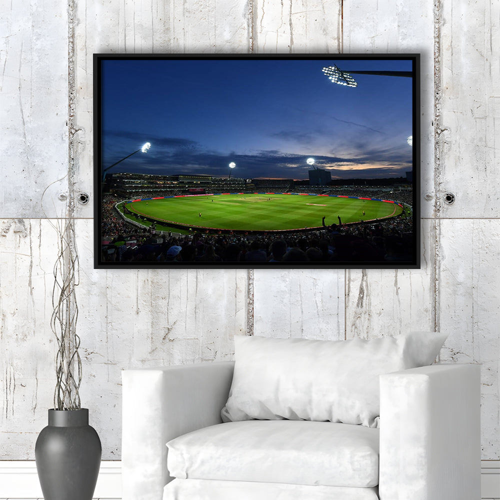 Edgbaston Stadium, Stadium Canvas, Sport Art, Framed Canvas Print Wall Art, Floating Frame