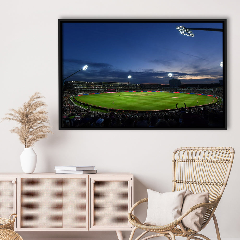 Edgbaston Stadium, Stadium Canvas, Sport Art, Framed Canvas Print Wall Art, Floating Frame