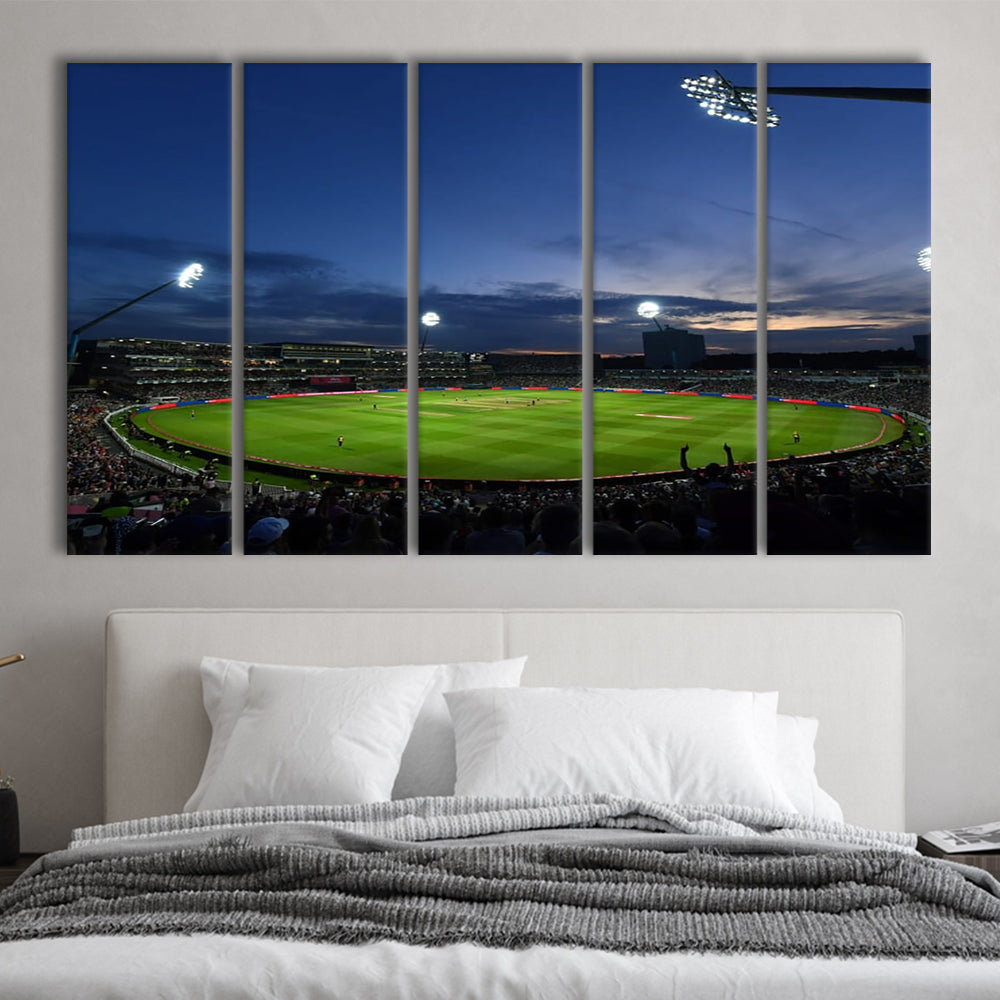 Edgbaston Stadium, Stadium Canvas, Sport Art, 5 Panel B, Extra Large Canvas, Canvas Print Wall Art