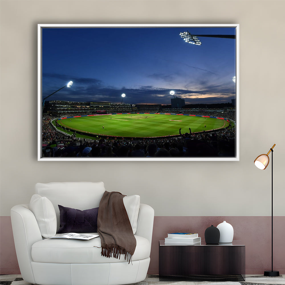 Edgbaston Stadium, Stadium Canvas, Sport Art, Framed Canvas Print Wall Art, Floating Frame