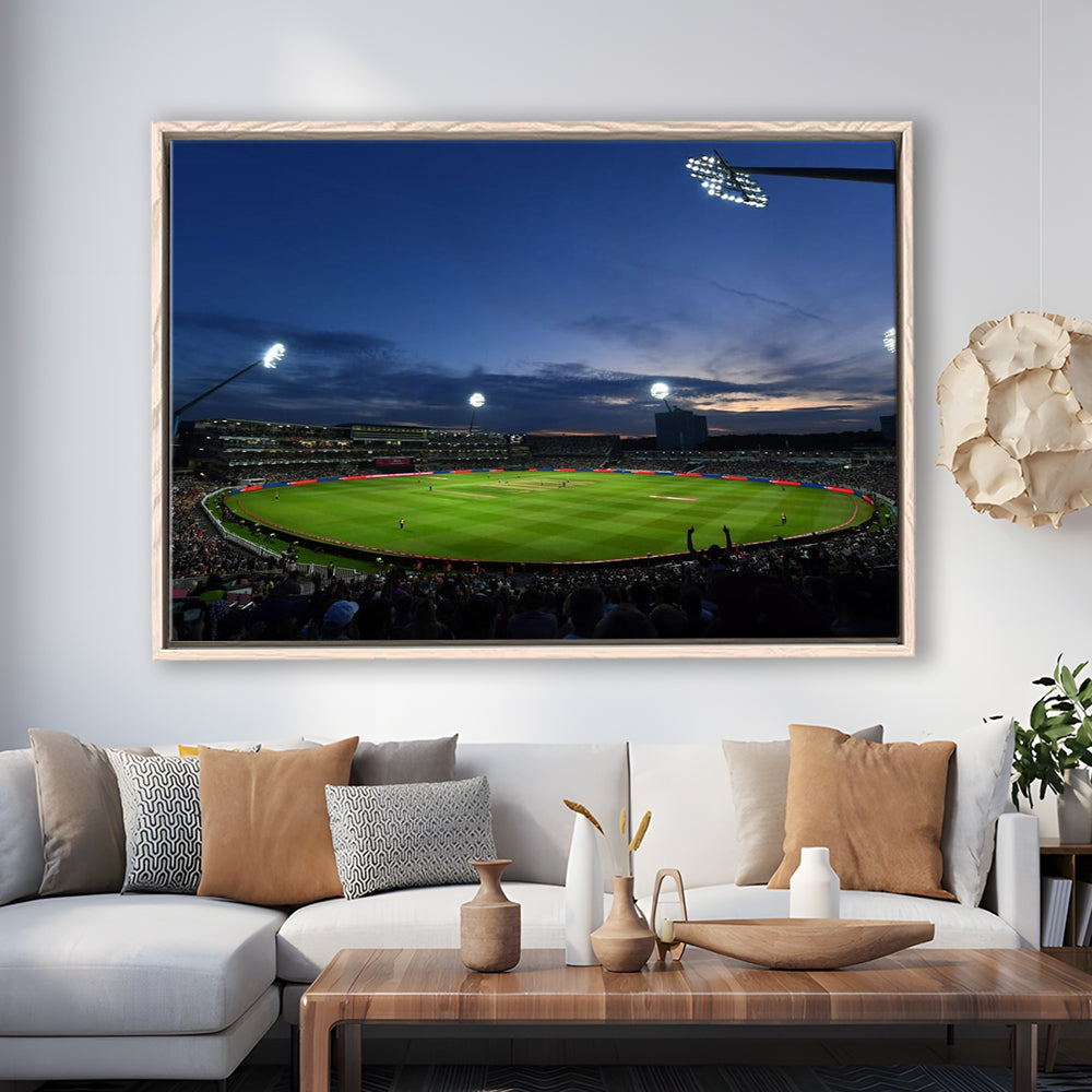 Edgbaston Stadium, Stadium Canvas, Sport Art, Framed Canvas Print Wall Art, Floating Frame