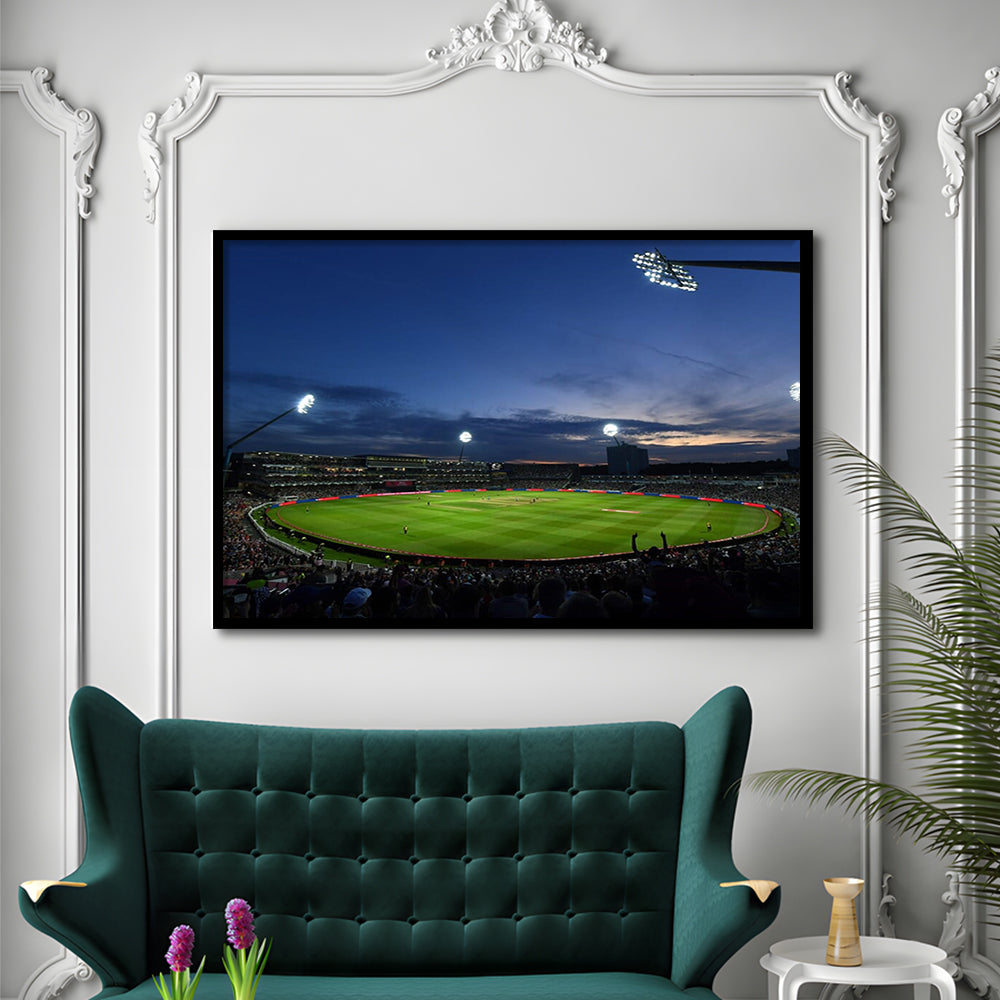 Edgbaston Stadium, Stadium Canvas, Sport Art, Gift for him, Framed Art Print Wall Decor, Picture Framed