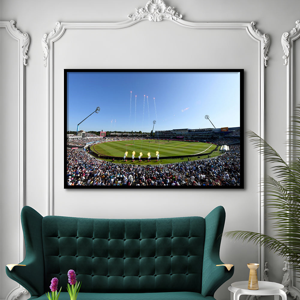 Edgbaston Stadium in Birmingham, Stadium Canvas, Sport Art, Gift for him, Framed Art Print Wall Decor, Picture Framed