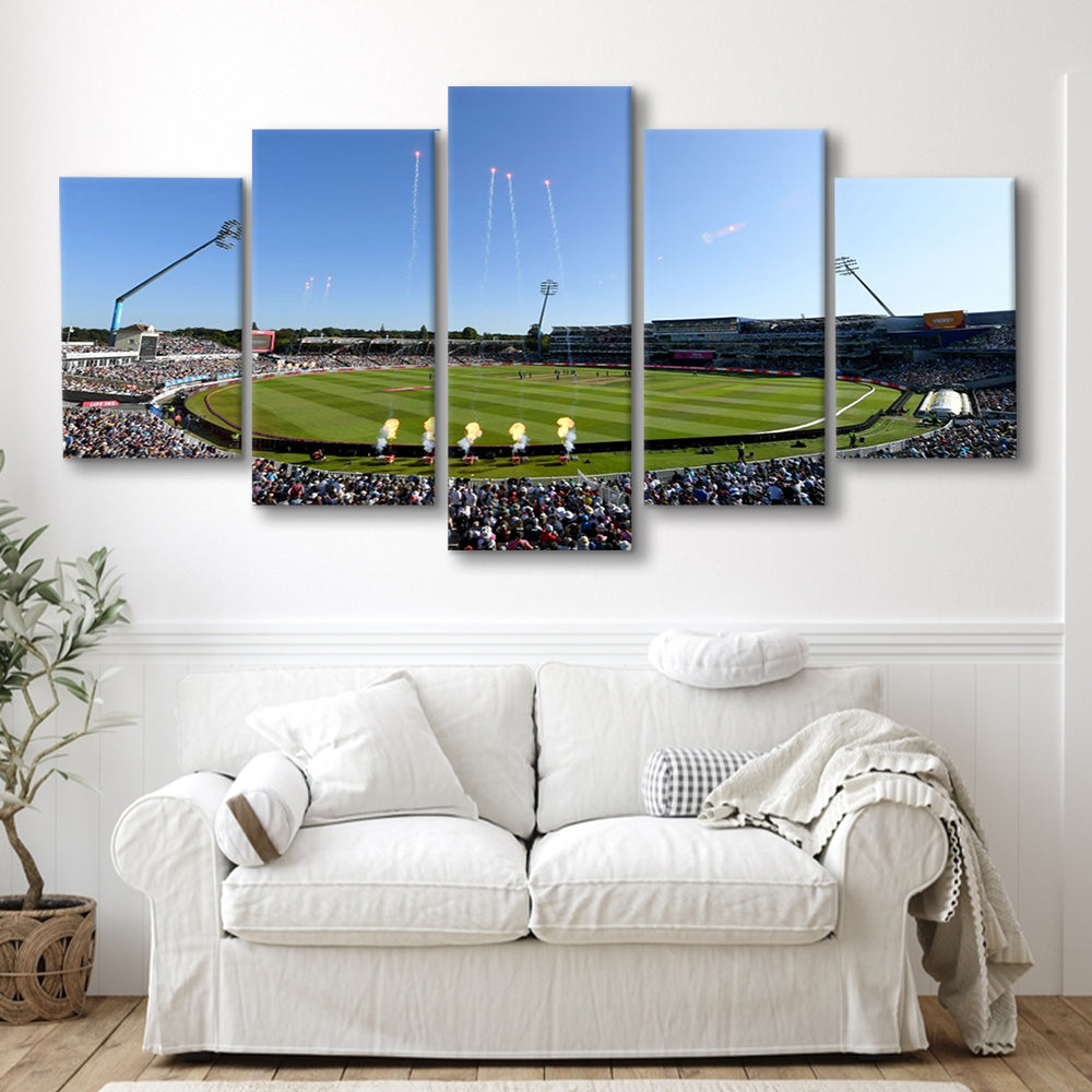 Edgbaston Stadium in Birmingham, Stadium Canvas, Sport Art, Gift for him, 5 Panel, Large Canvas, Canvas Print Wall Art