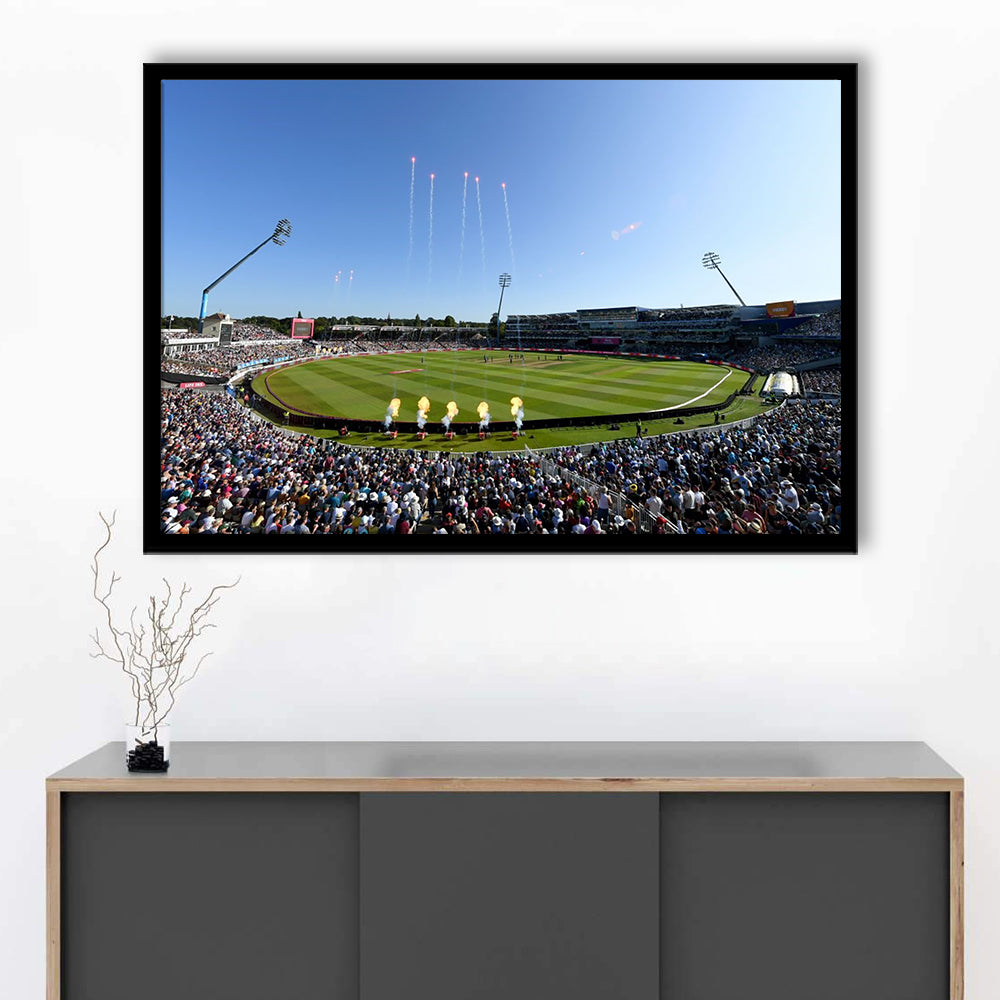 Edgbaston Stadium in Birmingham, Stadium Canvas, Sport Art, Gift for him, Framed Art Print Wall Decor, Picture Framed