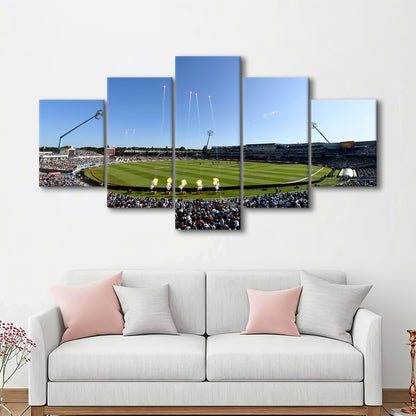 Edgbaston Stadium in Birmingham, Stadium Canvas, Sport Art, Gift for him, 5 Panel, Large Canvas, Canvas Print Wall Art