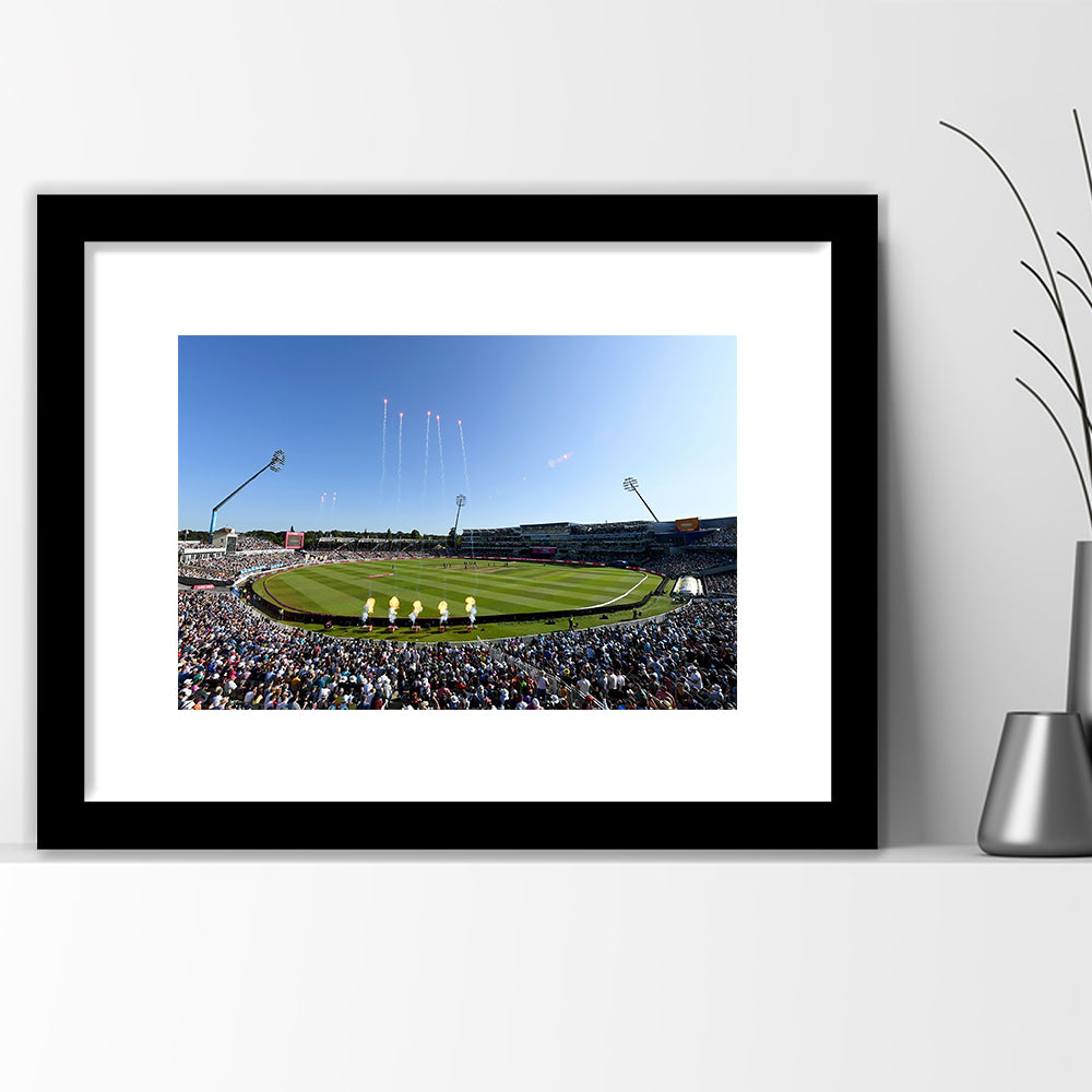 Edgbaston Stadium in Birmingham, Stadium Canvas, Sport Art, Gift for him, White Border Framed Art Print Wall Decor