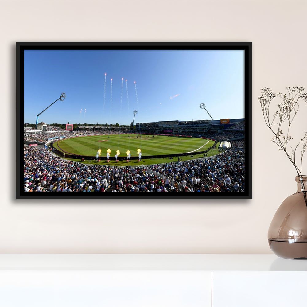 Edgbaston Stadium in Birmingham, Stadium Canvas, Sport Art, Framed Canvas Print Wall Art, Floating Frame