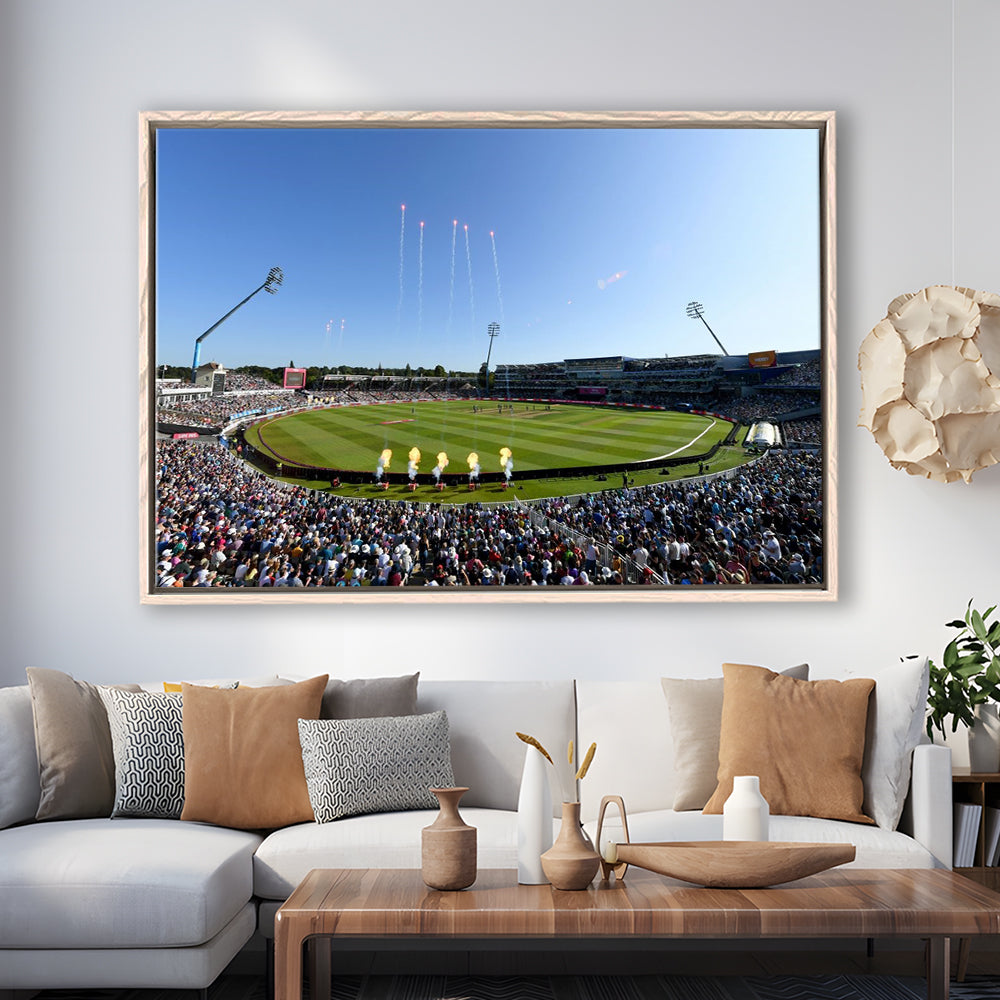 Edgbaston Stadium in Birmingham, Stadium Canvas, Sport Art, Framed Canvas Print Wall Art, Floating Frame