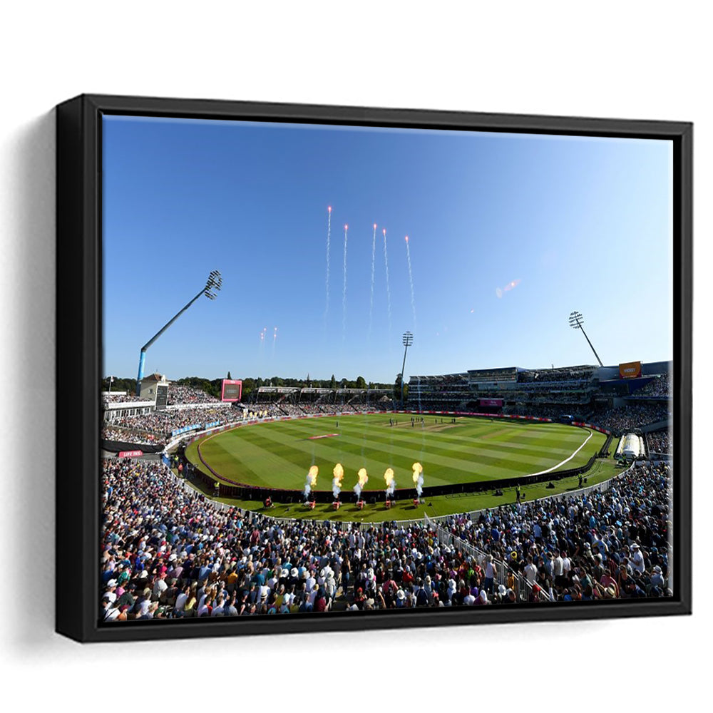 Edgbaston Stadium in Birmingham, Stadium Canvas, Sport Art, Framed Canvas Print Wall Art, Floating Frame
