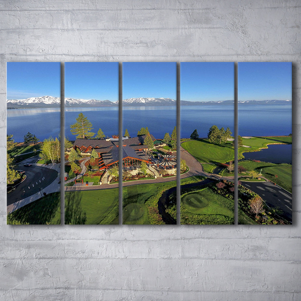 Edgewood Tahoe Golf Course Resort Stateline, Nevada, Golf Art Print, Extra Large Canvas Print Wall Art