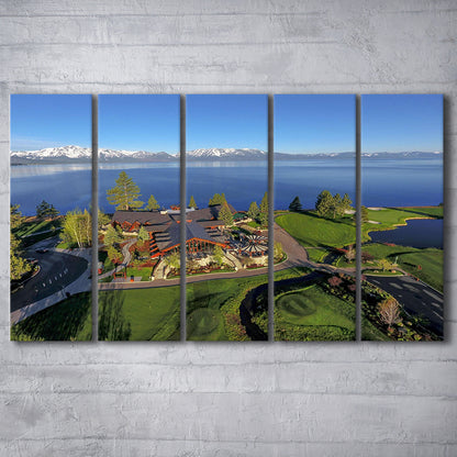 Edgewood Tahoe Golf Course Resort Stateline, Nevada, Golf Art Print, Extra Large Canvas Print Wall Art