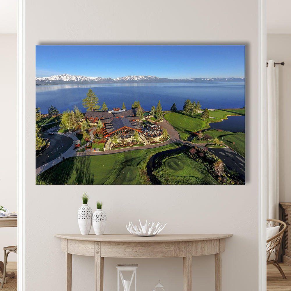 Edgewood Tahoe Golf Course Resort Stateline, Nevada, Golf Art Print,Gifts Golf Lover