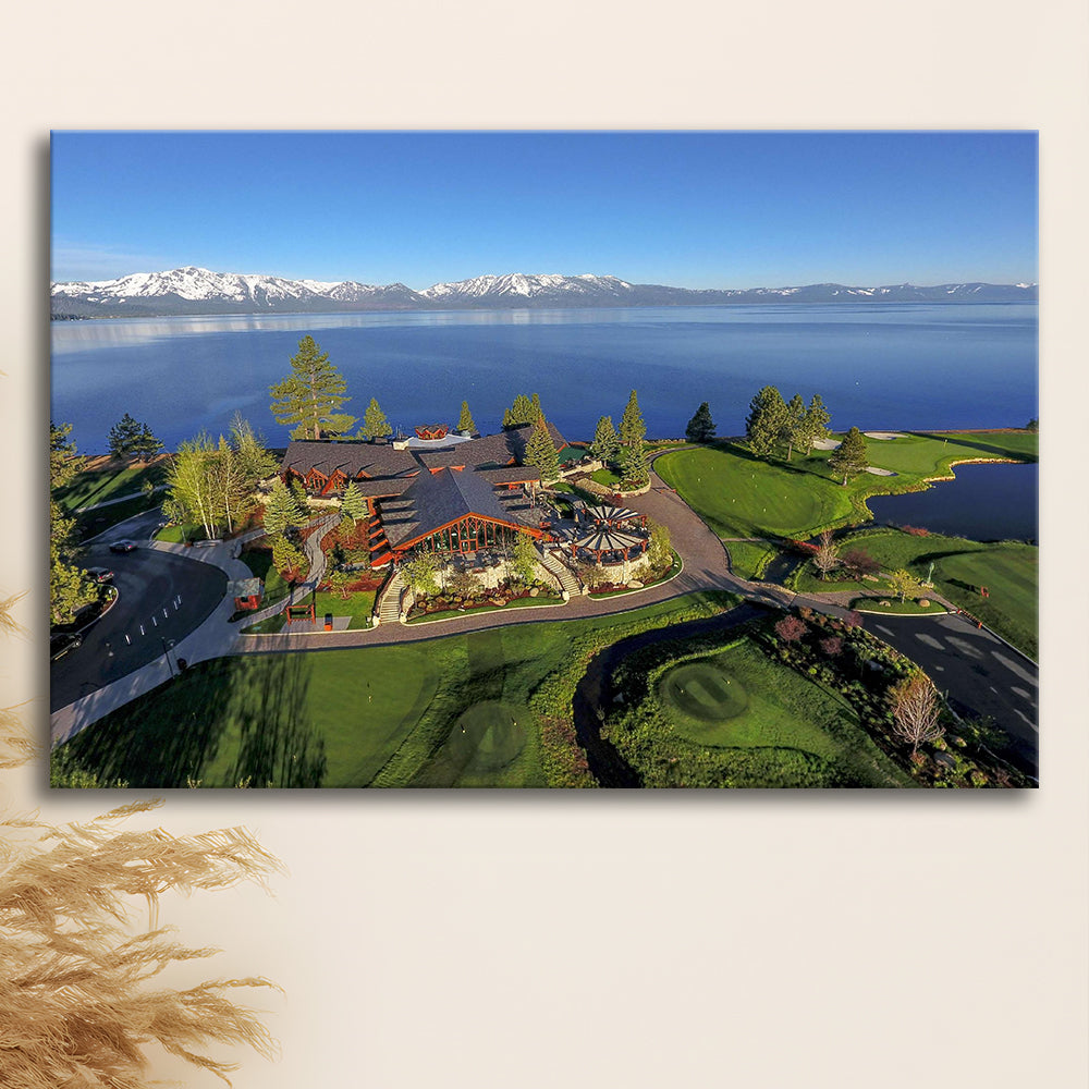 Edgewood Tahoe Golf Course Resort Stateline, Nevada, Golf Art Print,Gifts Golf Lover